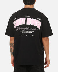 Saint Morta Rise Up Boxy T-Shirt Black/Pink