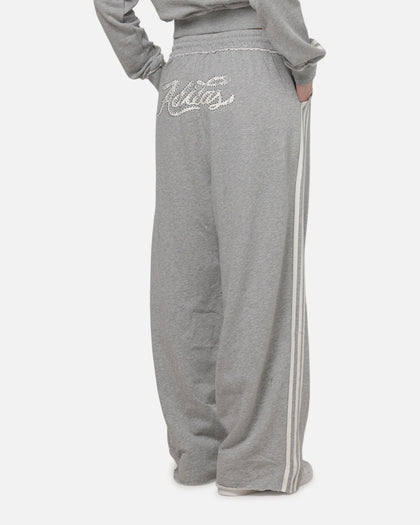 Adidas Women's Graphic Loose Sweat Pants Medium Grey Heather