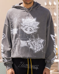 Loiter Midsummer Vintage Hoodie Charcoal