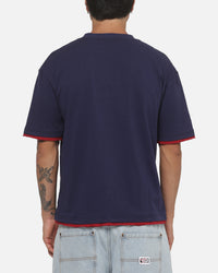 Carre Phys Ed 2 Tone T-Shirt Dark Navy