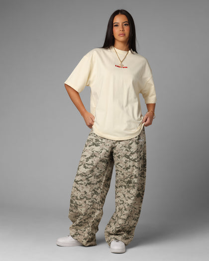 Loiter Script Boxy T-Shirt Off White