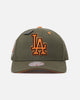 Mitchell & Ness Los Angeles Dodgers 'Harmony Of Hues' Pro Crown Snapback Olive/Orange