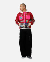 ABC Patch Hoodie Rose