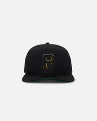 New Era Pittsburgh Pirates Golfer Pre-Curved Snapback Black/OTC