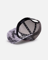 Von Dutch Washed Twill Trucker Hat Camo Pink