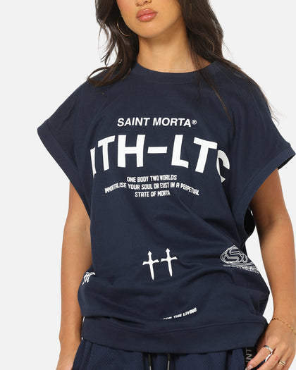 Saint Morta Athletc Cut Off Sweat T-Shirt Dark Royal