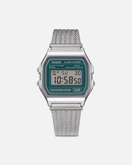 Casio A158WEM-3D Watch Silver/Black