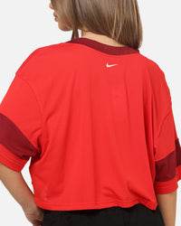 Nike Women's Sportswear Oversized Cropped Jersey University Red