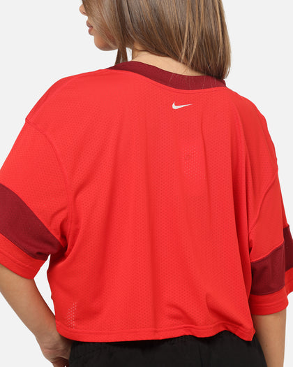 Nike Women's Sportswear Oversized Cropped Jersey University Red