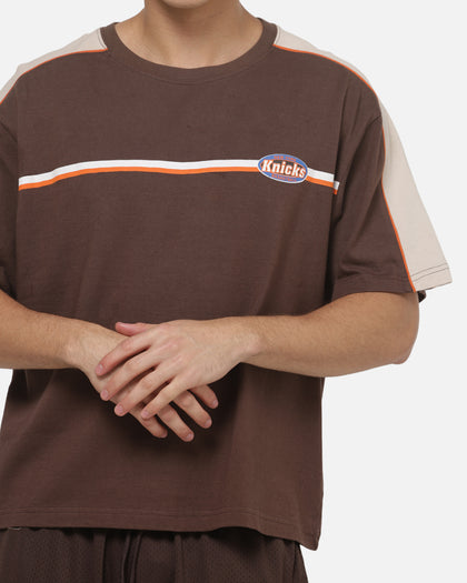 Mitchell & Ness New York Knicks Y2K Cropped T-Shirt Seal Brown