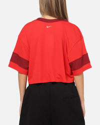 Nike Women's Sportswear Oversized Cropped Jersey University Red