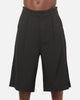 Carre Heritage Pleated Shorts Black Pinstripe