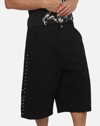 Ed Hardy Studded Tailored Jorts Black