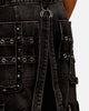 MNML Ultra Baggy Studd Cargo Denim Pants Black