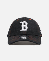 New Era Boston Red Sox "Black Denim" Classic Casual Strapback Black Denim/Rust Contrast