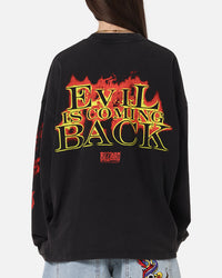 73Studio X Diablo Halloween Evil Is Coming Back Long Sleeve T-Shirt Vintage Black