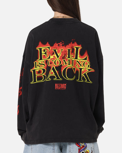 73Studio X Diablo Halloween Evil Is Coming Back Long Sleeve T-Shirt Vintage Black