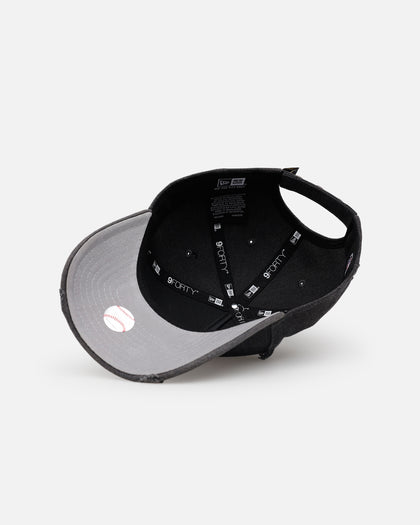 New Era Atlanta Braves 'Patent Leather' 9FORTY A-Frame Strapback Washed Black