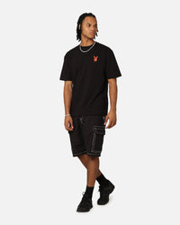Playboy Bunny O Gothic Stack T-Shirt Black