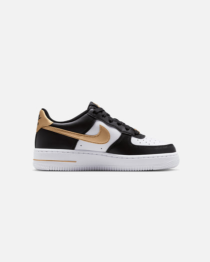 Nike Kids' Air Force 1 (GS) Black/Metallic Gold