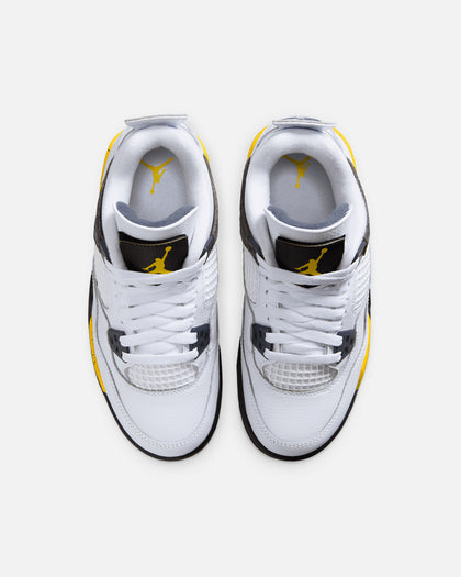 Jordan Kids' Air Jordan 4 Retro "Tour Yellow" (GS) White/Tour Yellow-White
