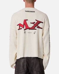 MNML Sinister Long Sleeve Thermal T-Shirt Off White