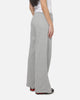 Nike Women's Studio Fleece Medium Weight Mid-Rise Wide-Leg Pants Dark Grey Heather