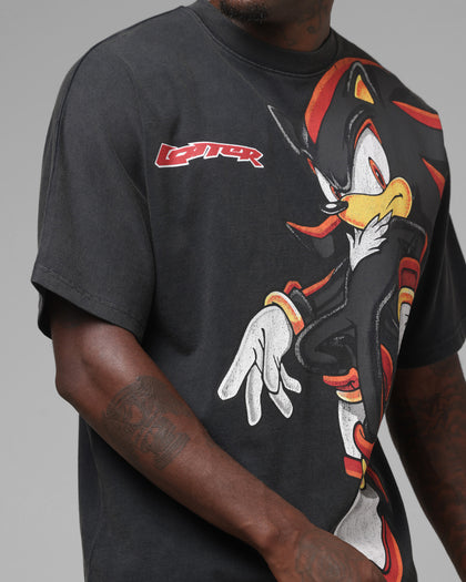 Loiter x Sonic The Hedgehog Shadow Vintage T-Shirt Black