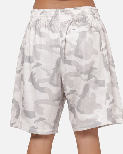 Mitchell & Ness Los Angeles Lakers Snow Camo Authentic Mesh Shorts White