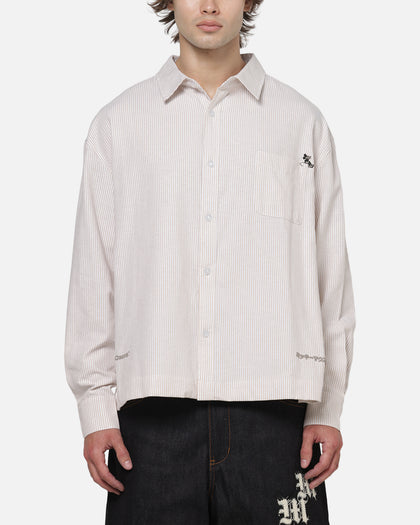 Carré x Disney Mickey & Friends Long Sleeve Oxford Shirt Ecru/Dark Khaki