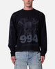 MNML Crossbone Gemmed Long Sleeve T-Shirt Washed Black
