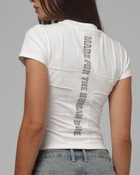 Loiter Women's In Distress Baby T-Shirt Off White