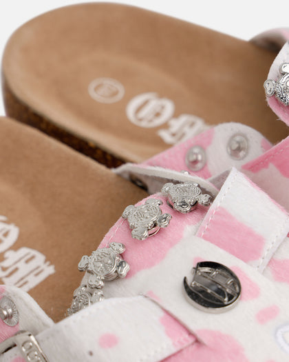 Octavious Marks Cow Fur Clogs Pink