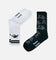 Foot-ies Penrith Panthers Crew Socks 2 Pack Slate/White