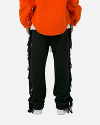 MNML Trail Frayed Sweat Pants Black