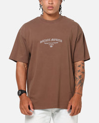 Saint Morta The Cross Boxy T-Shirt Washed Brown