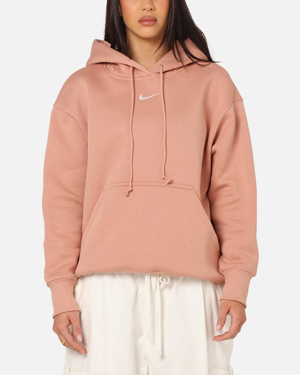 Nike Women's Sportswear Phoenix Fleece Oversized Pullover Hoodie Rose Gold