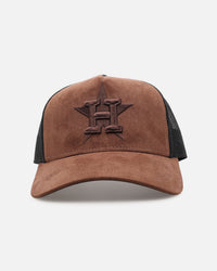 47 Brand Houston Astros 'Tonal Suede' '47 Offside Trucker Snapback Chocolate