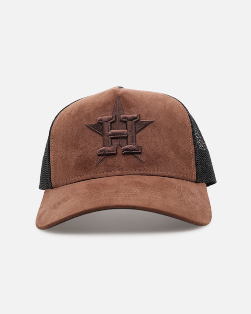47 Brand Houston Astros 'Tonal Suede' '47 Offside Trucker Snapback Chocolate