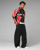 Loiter Racer Vegan Leather Shirt Red/Black