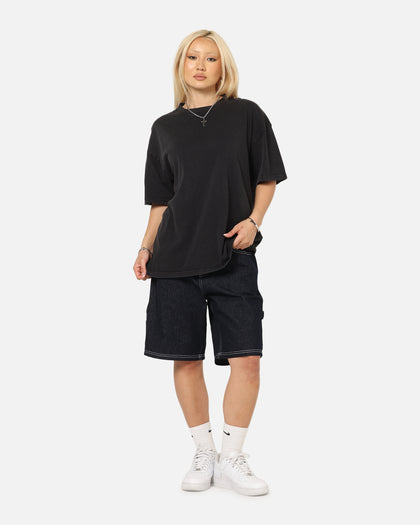 Culture Kings Standard Drop Shoulder T-Shirt Black Acidwash