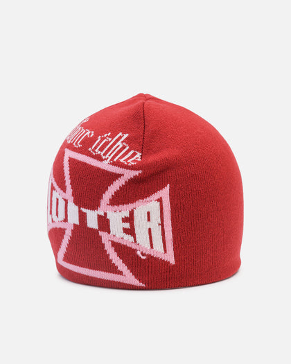 Loiter Motor Knit Skully Red/White
