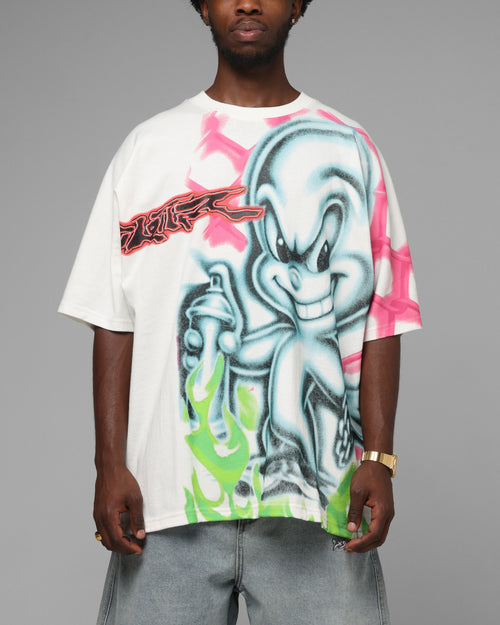 Loiter Airbrush Boxy T-Shirt White