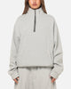 American Thrift Leisure Quarter Zip Mock Neck Sweater Grey Marle