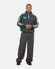 Carre Heritage Pleated Pants Black Pinstripe