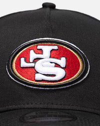 New Era San Francisco 49ers 'Upside Down Logo' 9FORTY A-Frame Snapback Black/Official Team Color