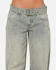Ed Hardy Women's Vaulted Low Rise Jeans Vintage Blue