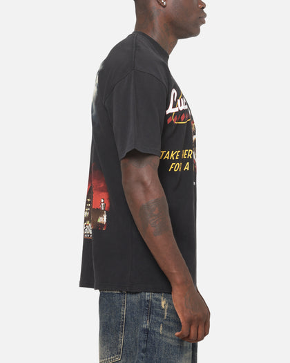 73Studio X Fallout Take Her For A Spin T-Shirt Black Acidwash