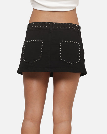 Ed Hardy Women's Studded Mini Skirt Black
