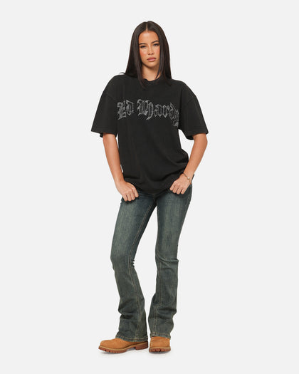 Ed Hardy Distressed Chrome T-Shirt Black